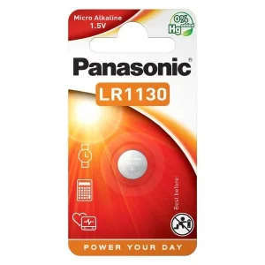 Батарейка Panasonic лужна LR1130(389, V10GA, AG10, RW49, G10, GP89A, LR54) блістер, 1 шт., LR-1130EL/1B UA